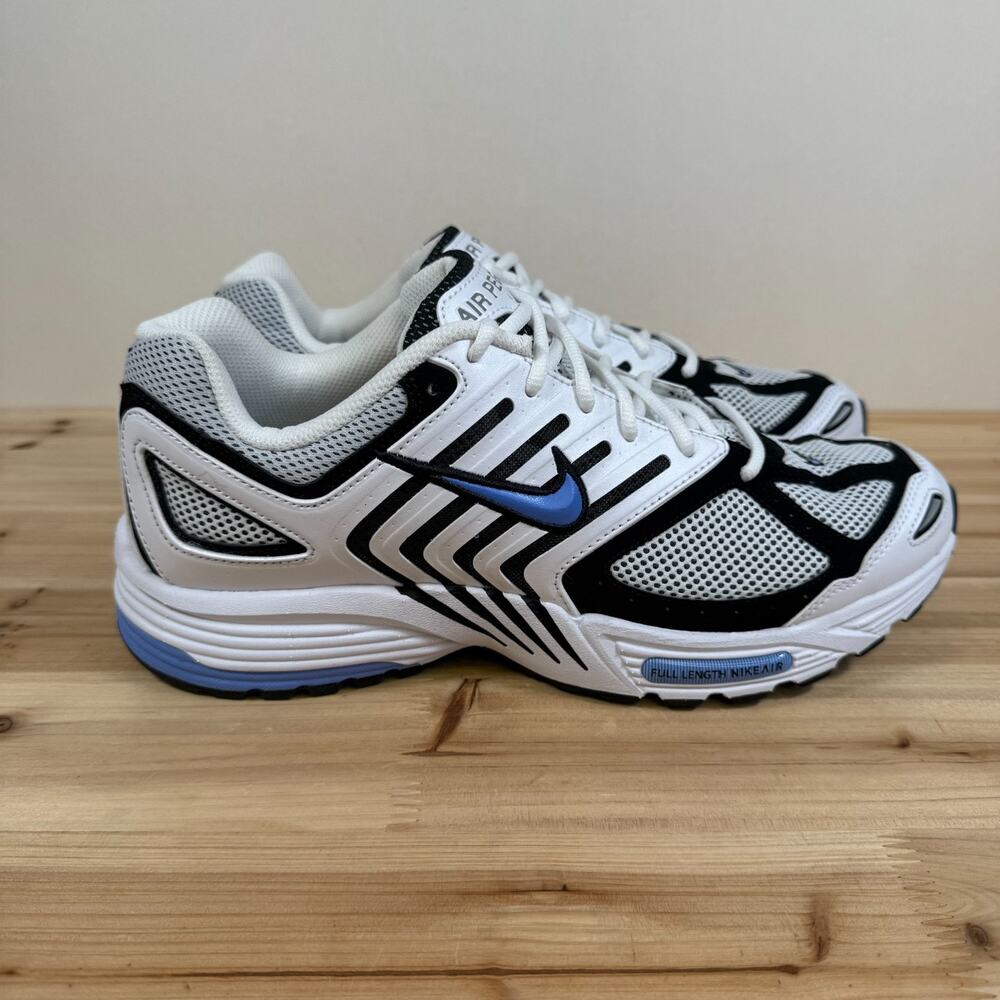 Nike Air Pegasus 2005 running shoes Mens 11.5 White Black Metallic Silver Royal